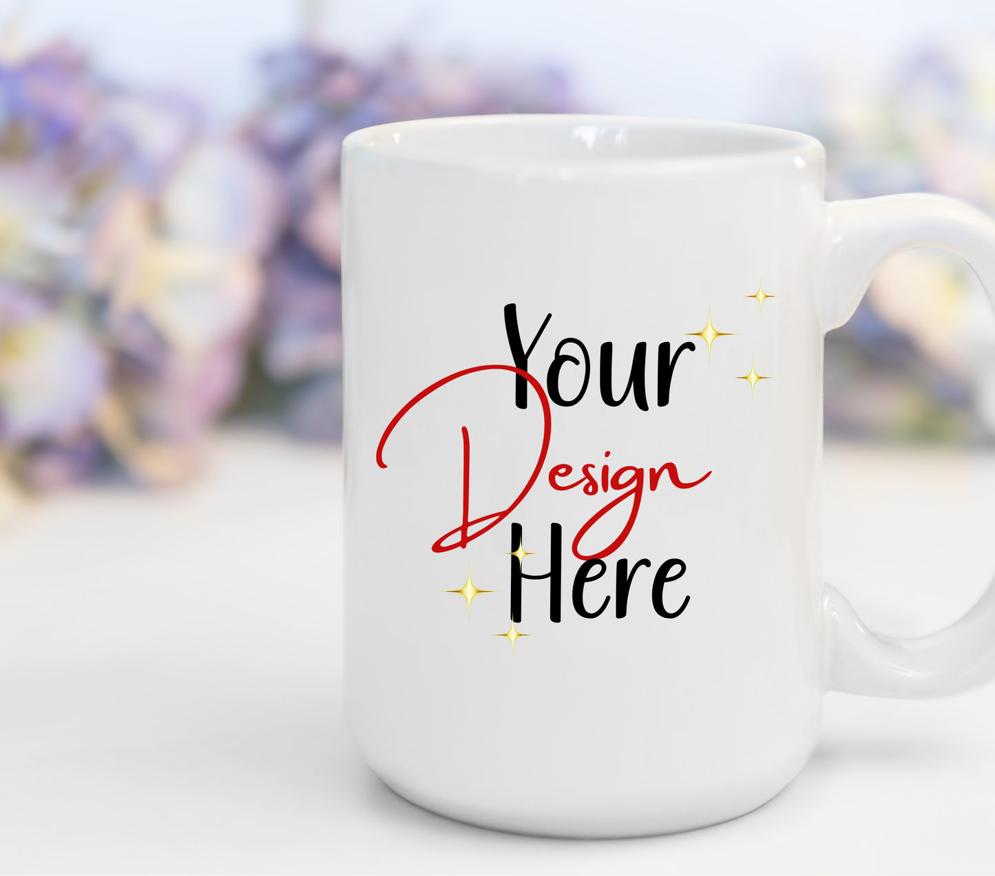 Design Your Own 15oz Mug | Personalized Coffee Cup with Photo, Text, or Logo