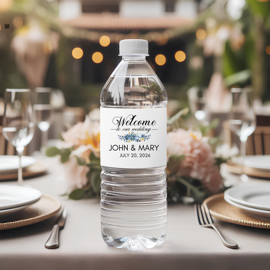 Personalized Wedding Water Bottle Labels