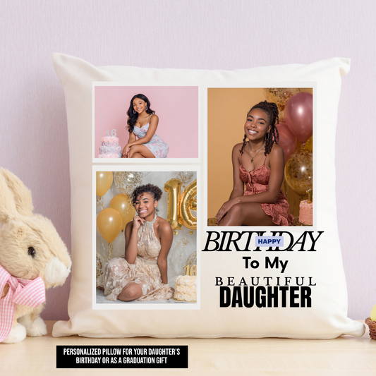 Personalized Sweet 16 Throw Pillow|Birthday Gift for Daughter