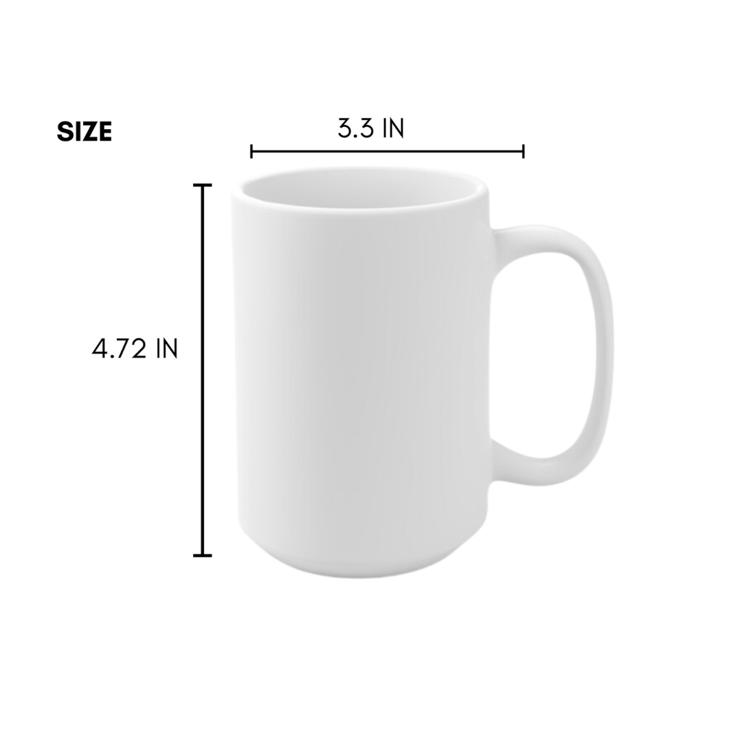 Design Your Own 15oz Mug | Personalized Coffee Cup with Photo, Text, or Logo