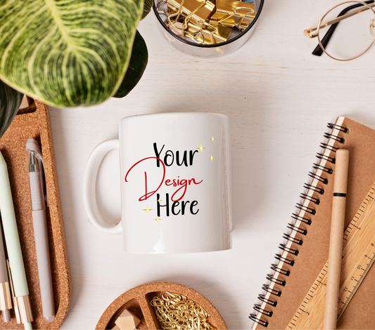 Design Your Own 15oz Mug | Personalized Coffee Cup with Photo, Text, or Logo